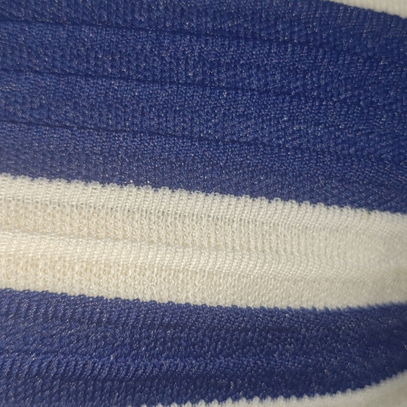 vintage Striped blue sleeveless Long vest - Picture 9 of 13